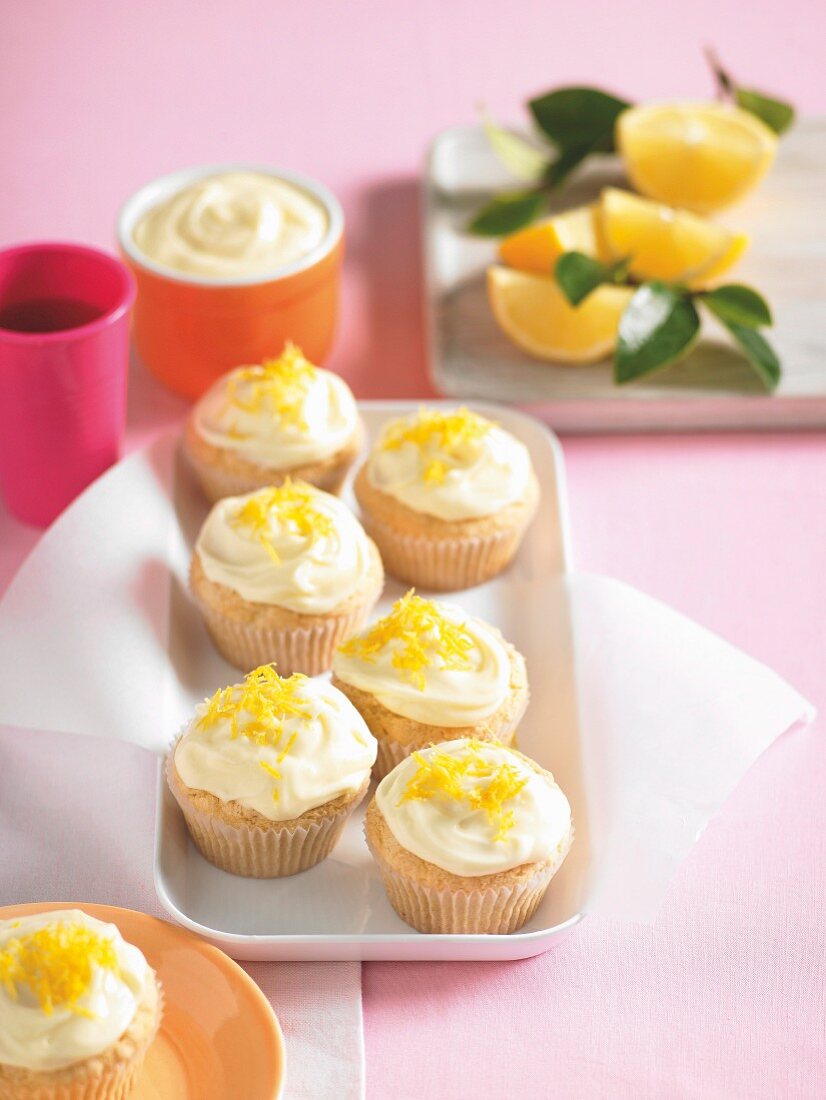 Cupcakes with cream cheese icing
