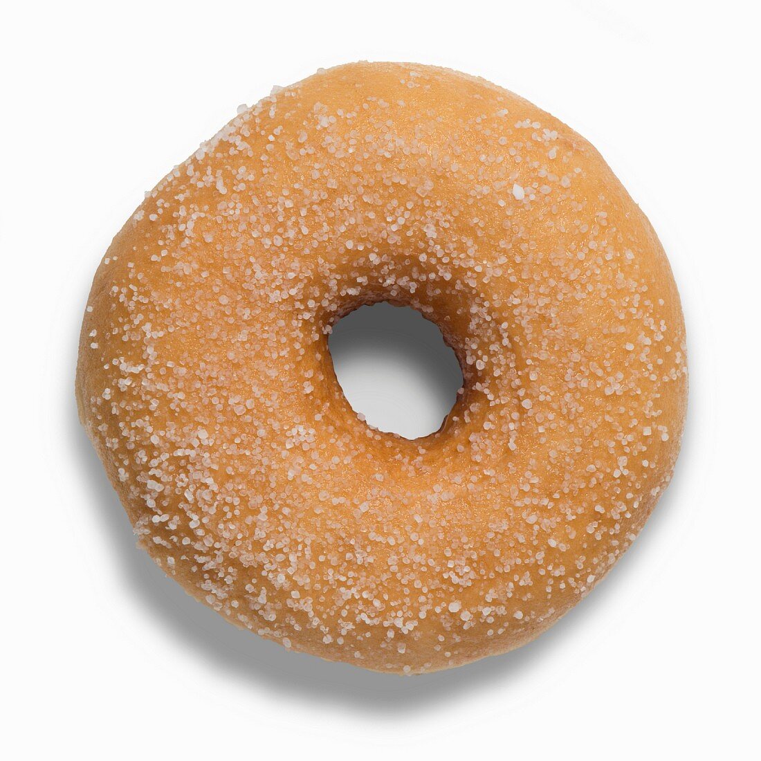 A golden brown sugared doughnut
