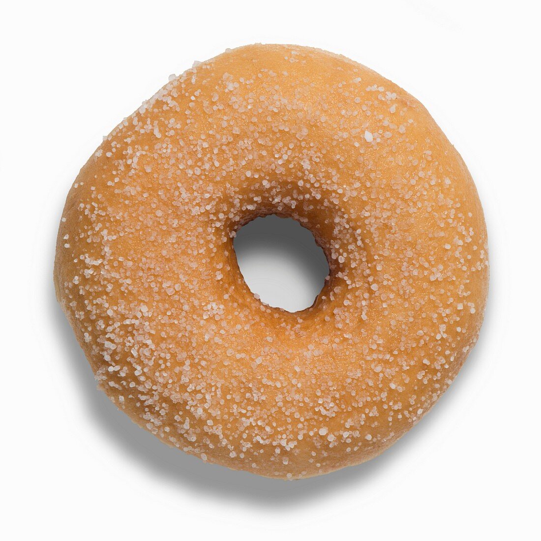 Ein goldbraunes Doughnut mit Zucker