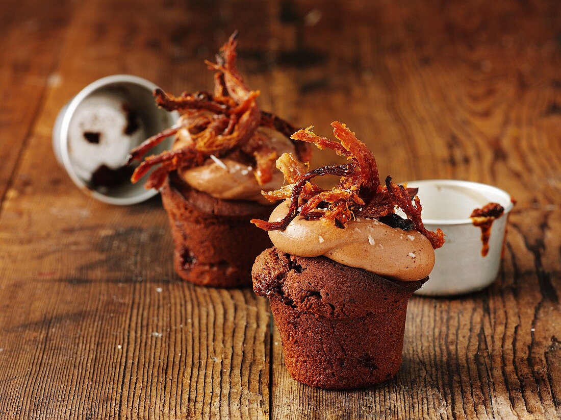 Savoury cupcakes with pulled pork