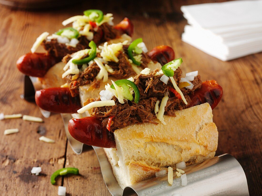 Hot dogs with pulled pork
