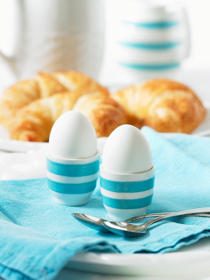 Egg eggs and croissants