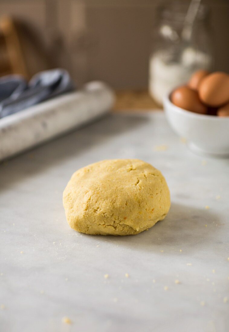 A ball of shortcrust pastry