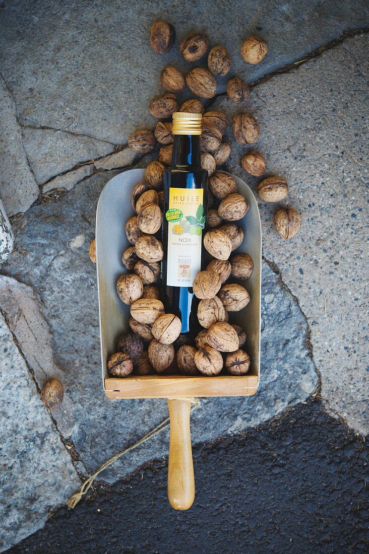 Nut oil and walnuts – delicatessen from the Lake Geneva region, Switzerland