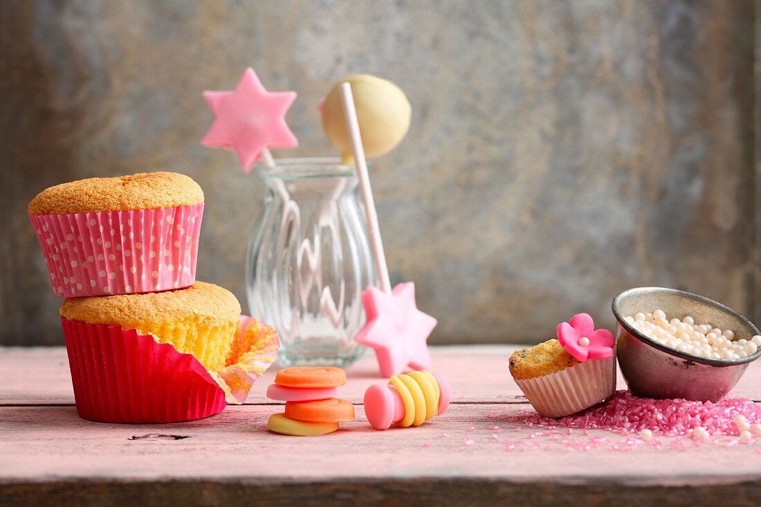 An arrangement of sweet treats for children