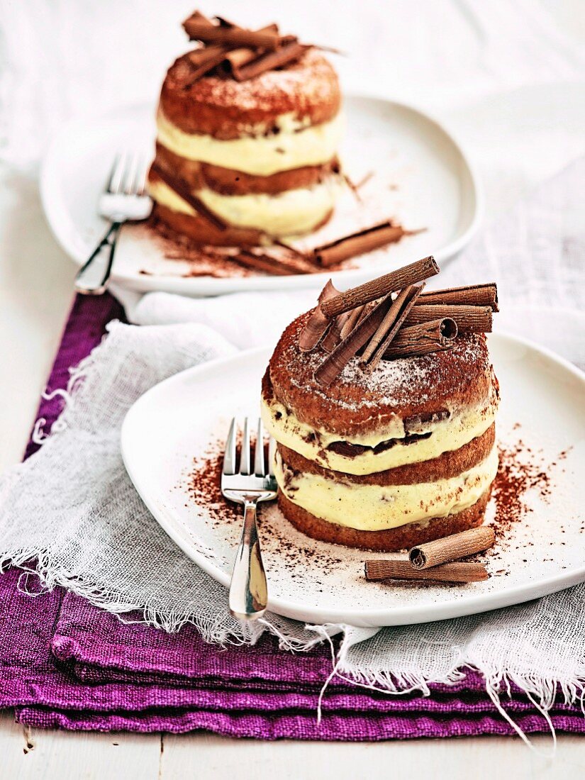 Doughnut tiramisu stack