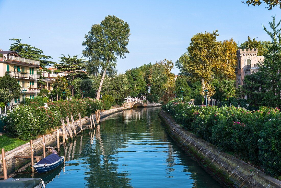 A canal to the Film Festival, Lido, Italy