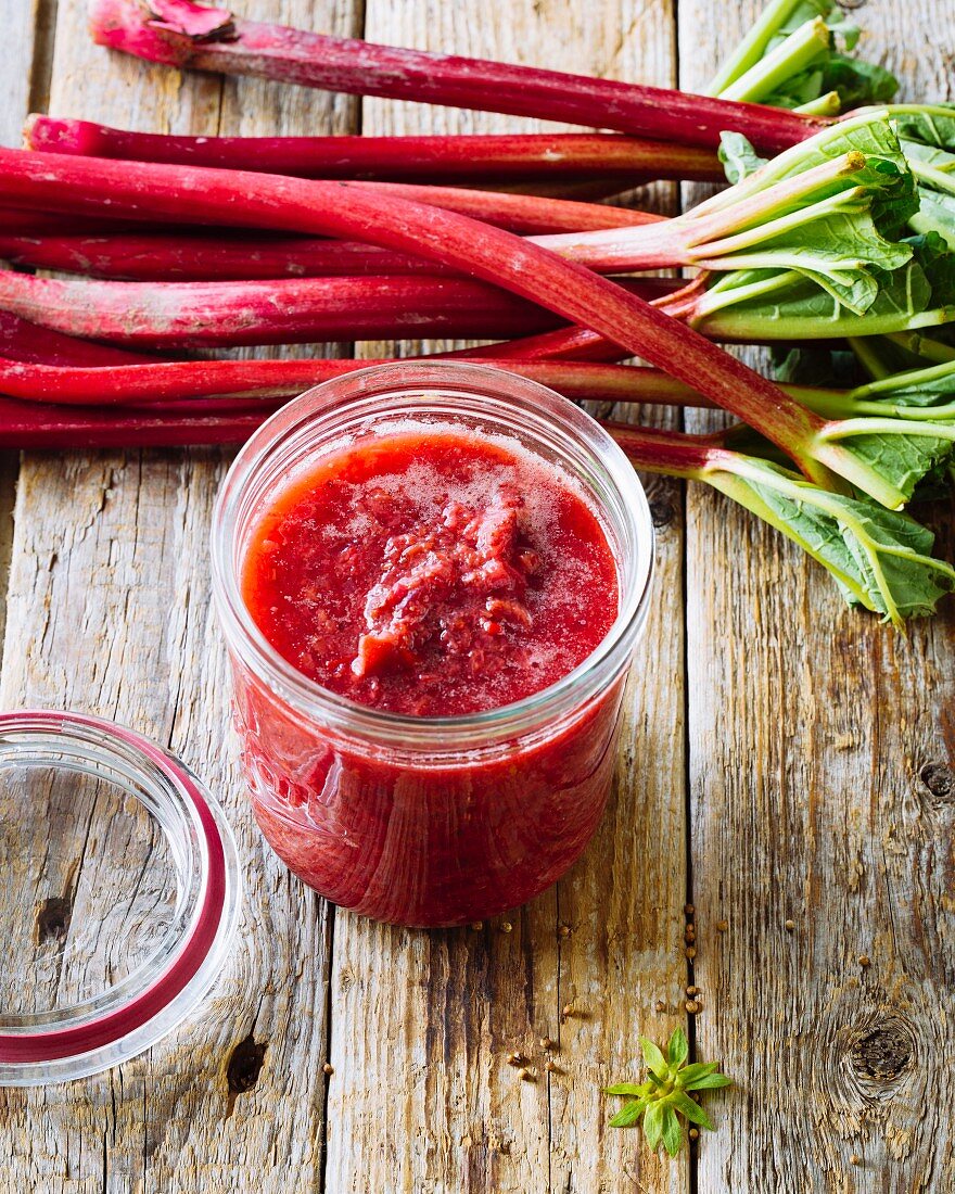 Rhubarb and strawberry salsa