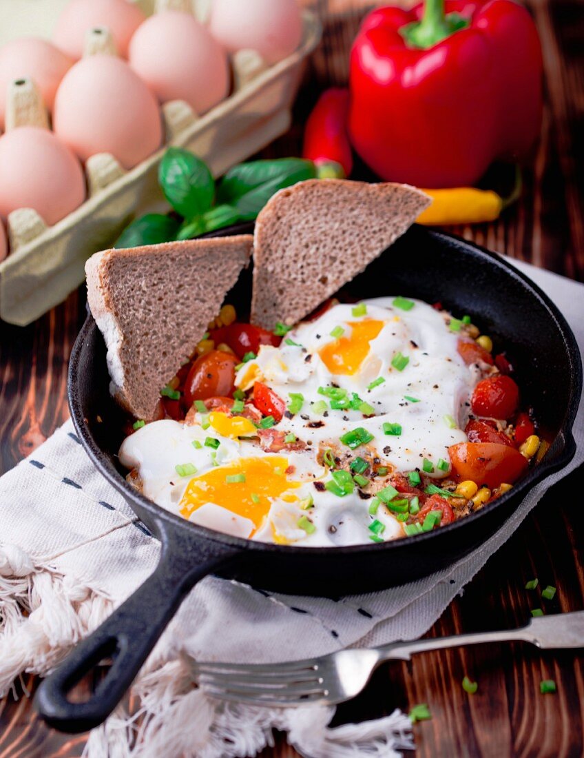 Shakshuka mit Brot