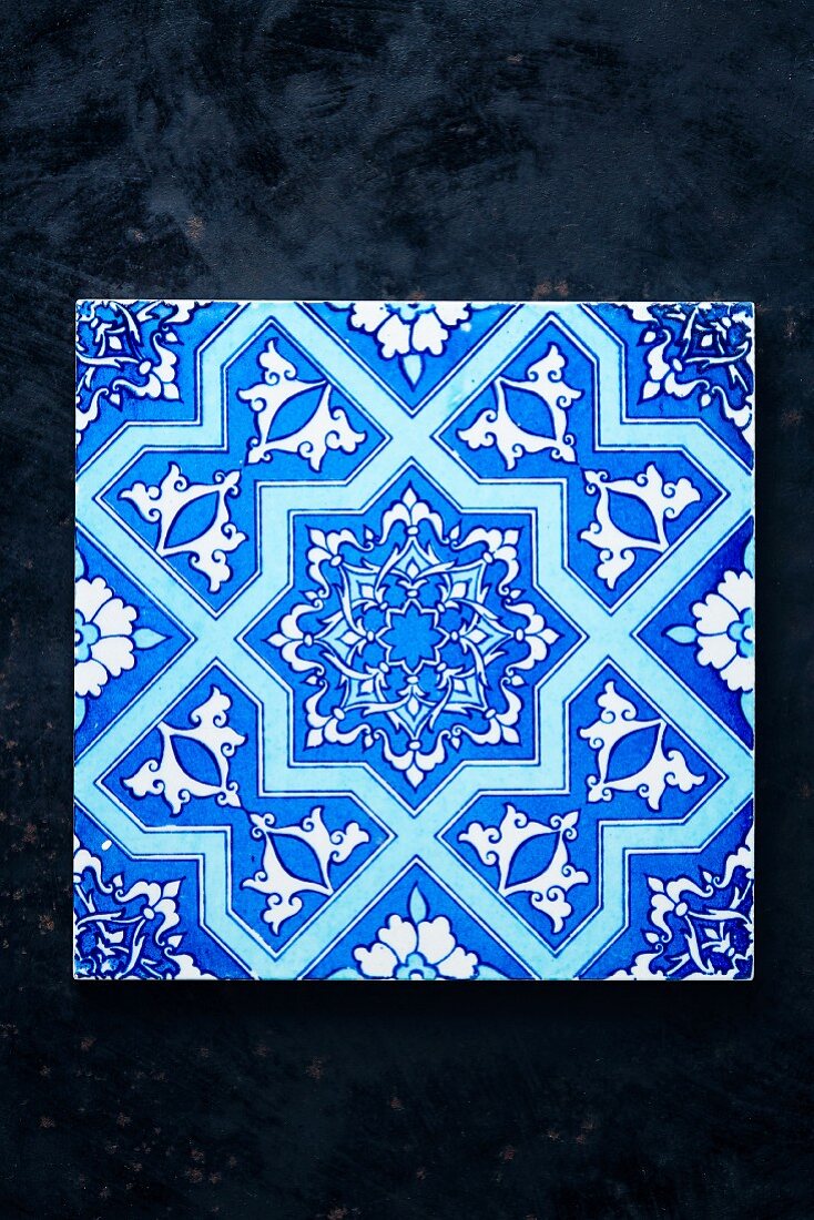 An oriental patterned tile
