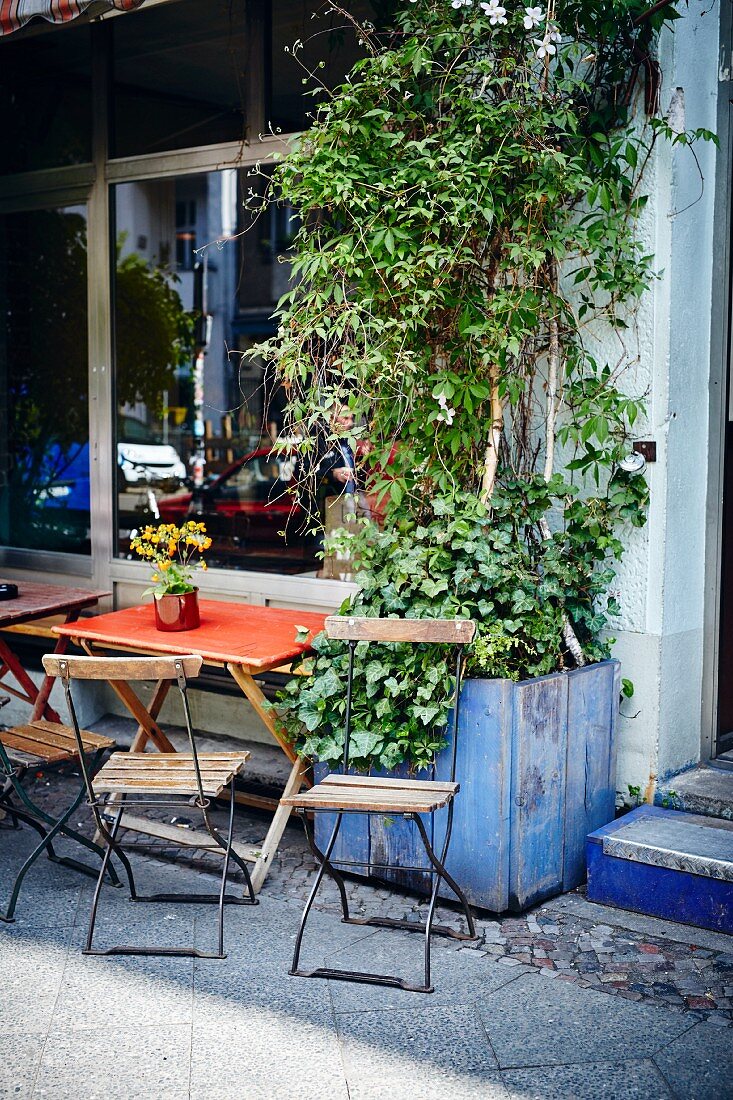 The terrace of a Turkish cafe