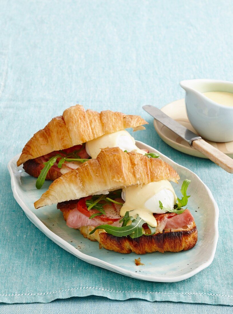 Ham and egg croissants