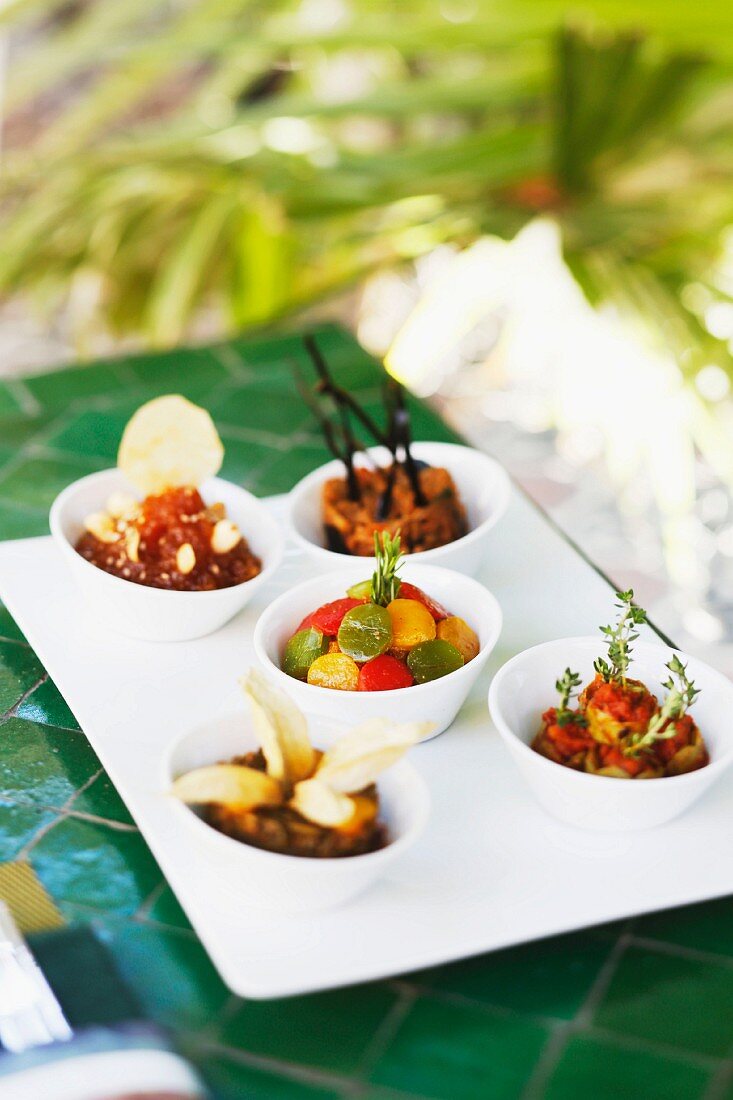 Small appetisers, Marrakesh, Morocco