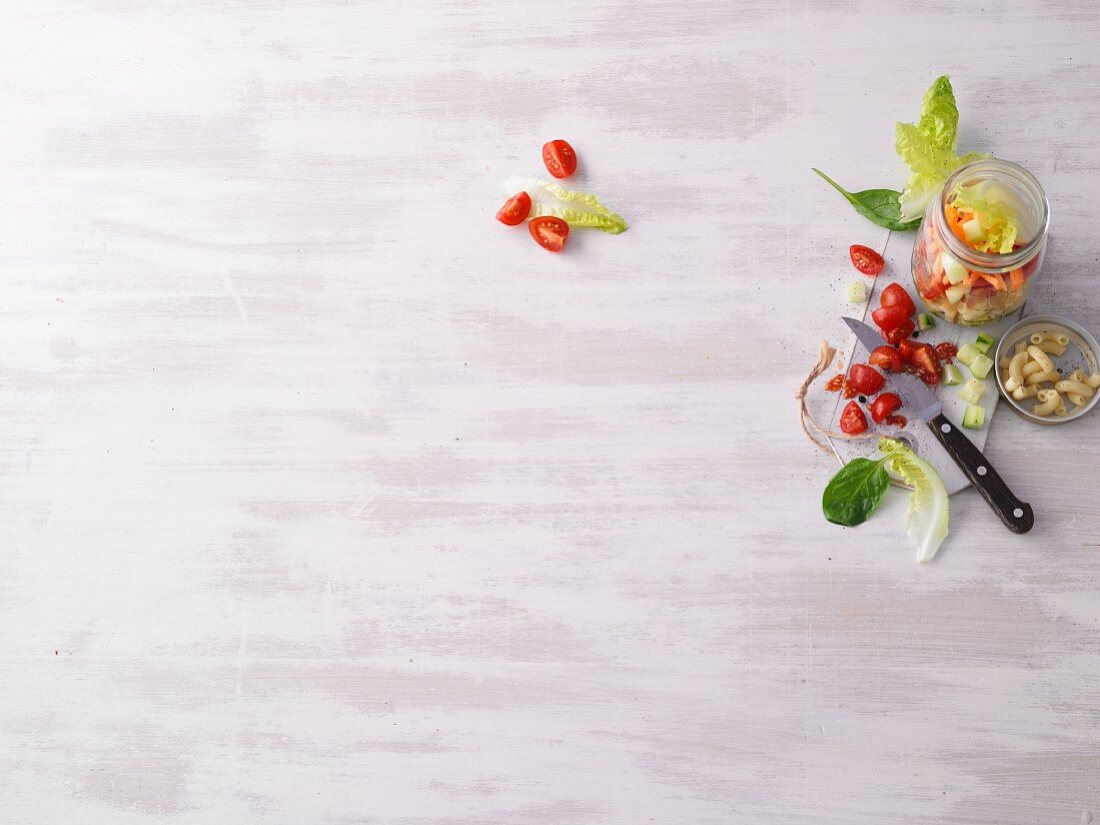 Ingredients image of lunch in a jar