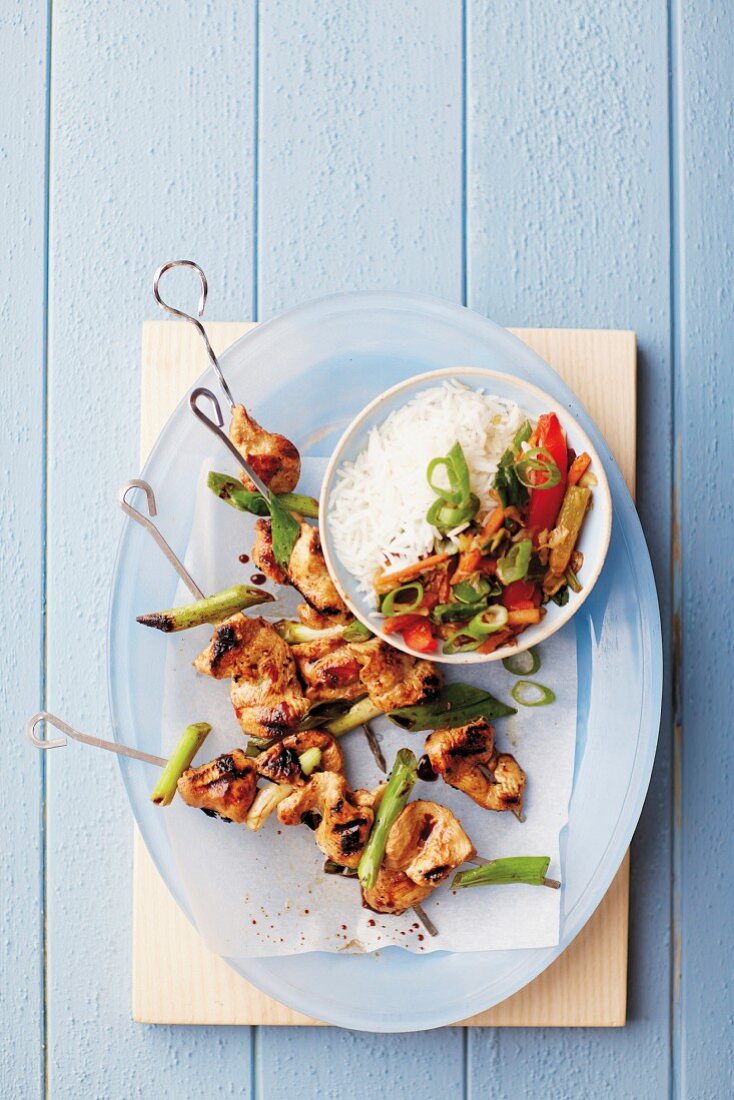 Yakitori (grilled Japanese chicken skewers)