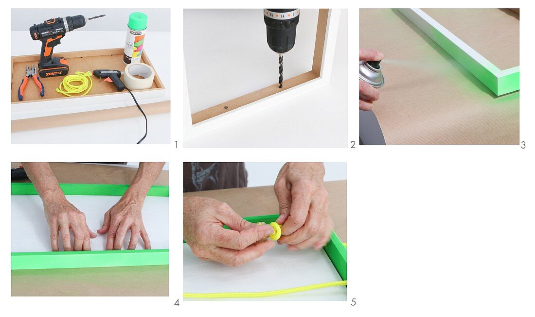 Instructions for turning a picture frame into a tray