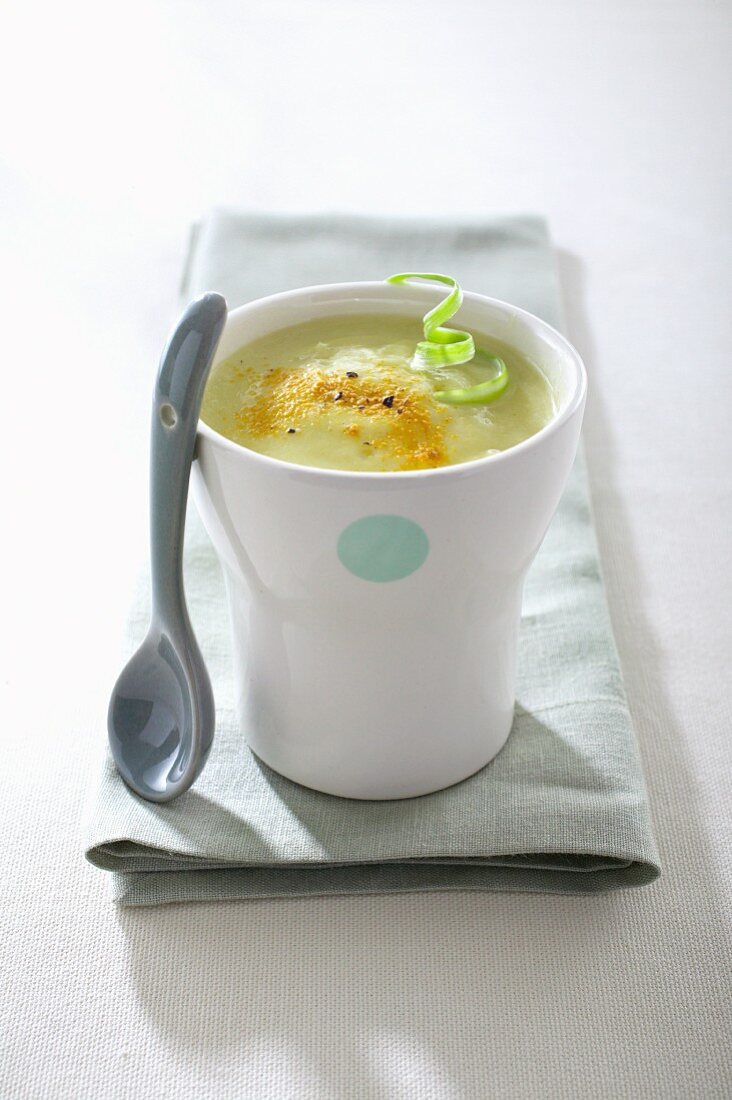 Cream of leek soup for a baby