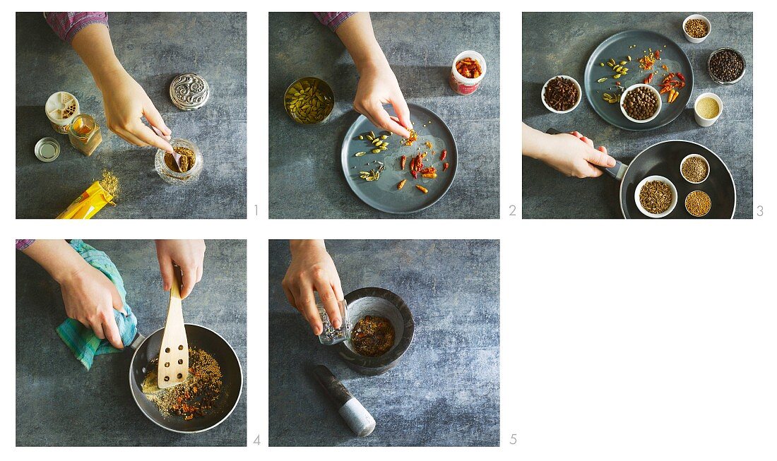 Ras-el-hanout being made