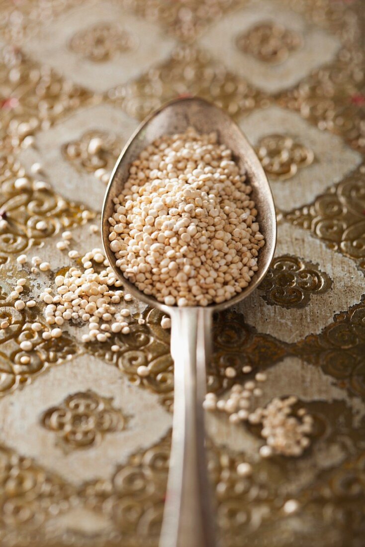 Quinoa on a spoon
