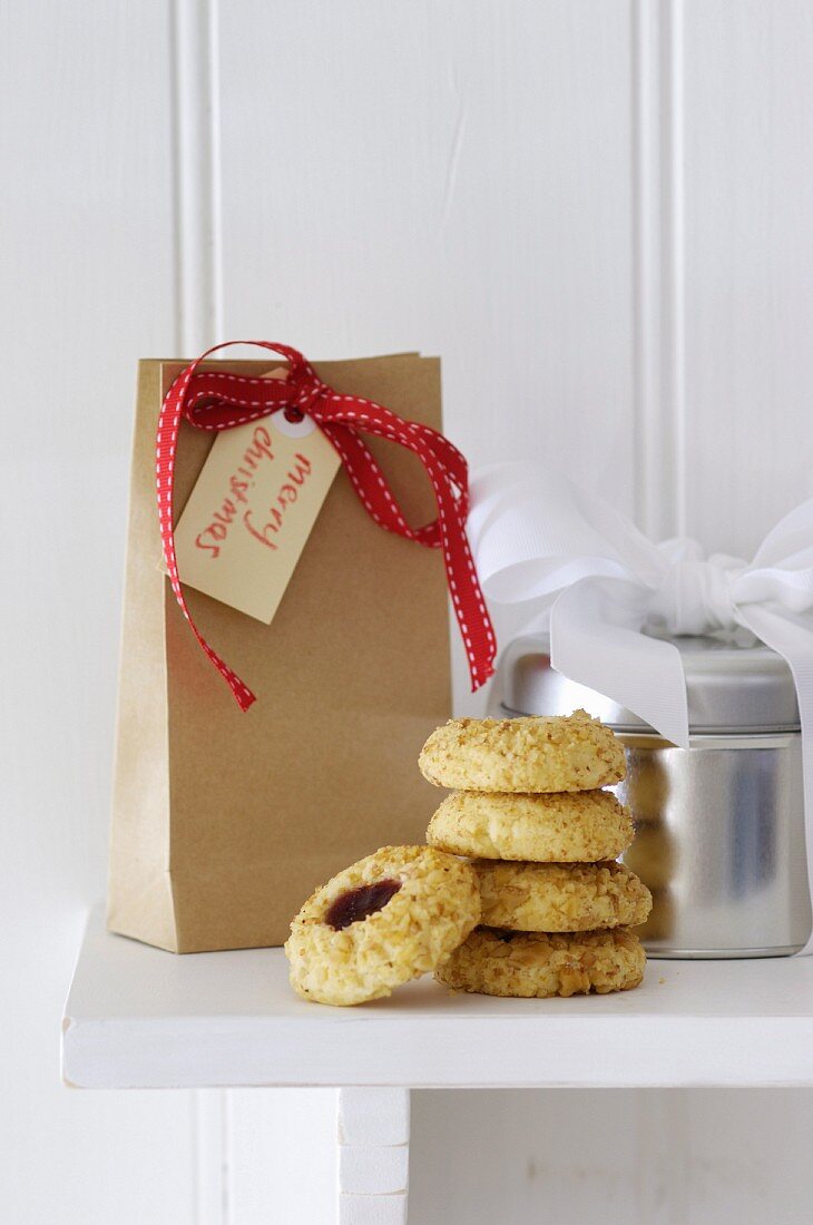 Marmeladenplätzchen als Weihnachtsgeschenk