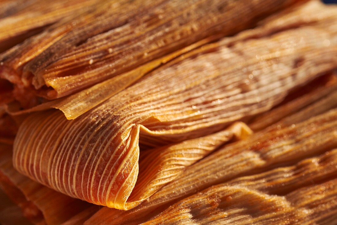 Steamed tamales at a market in Texas, USA