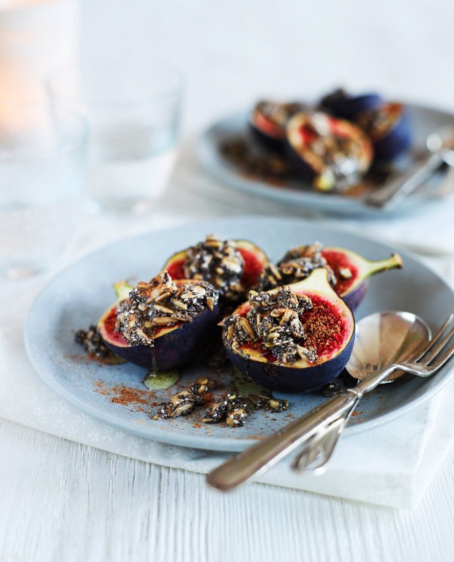 Figs with chia seeds
