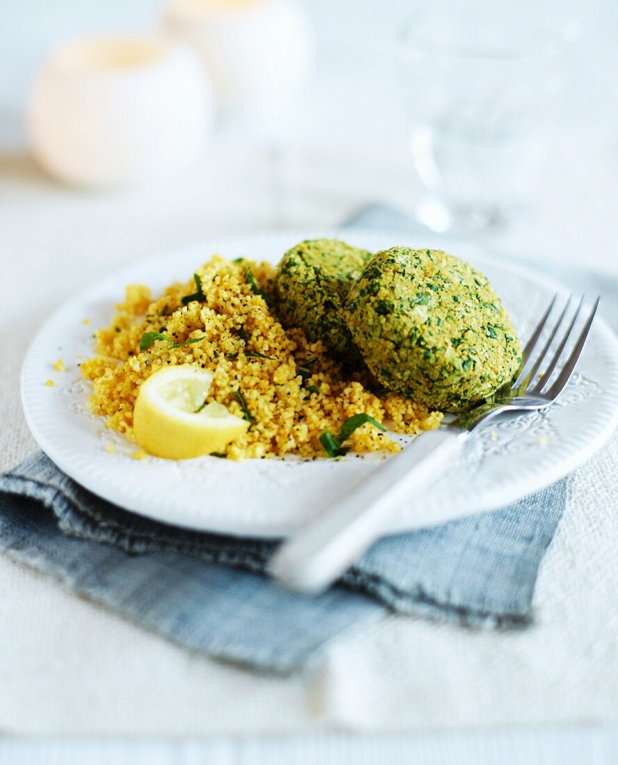 Vegetarian, gluten-free chickpea burger