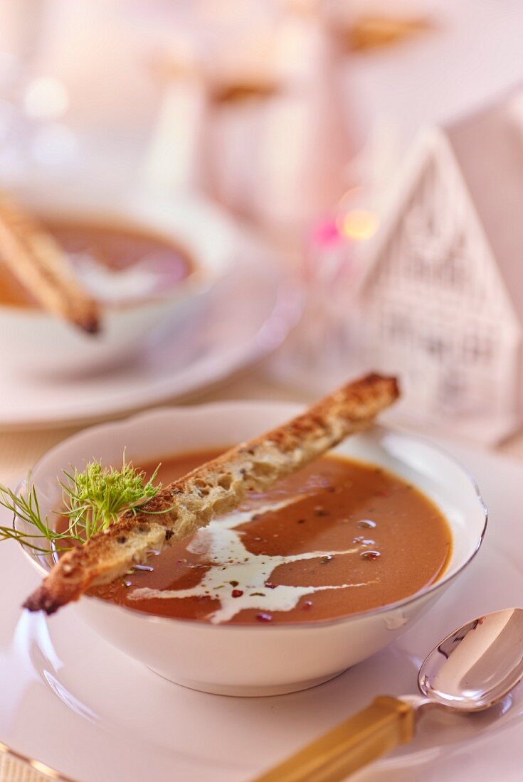 Samtkrabbensuppe zu Weihnachten