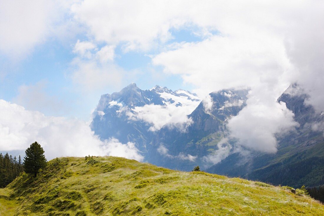 A mountain landscape, Bernese Oberland, Switzerland