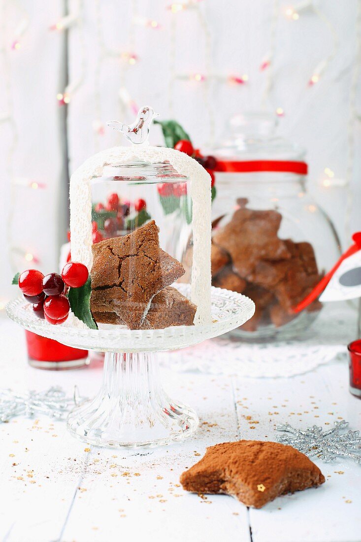 Gluten-free gingerbread with Christmas decorations