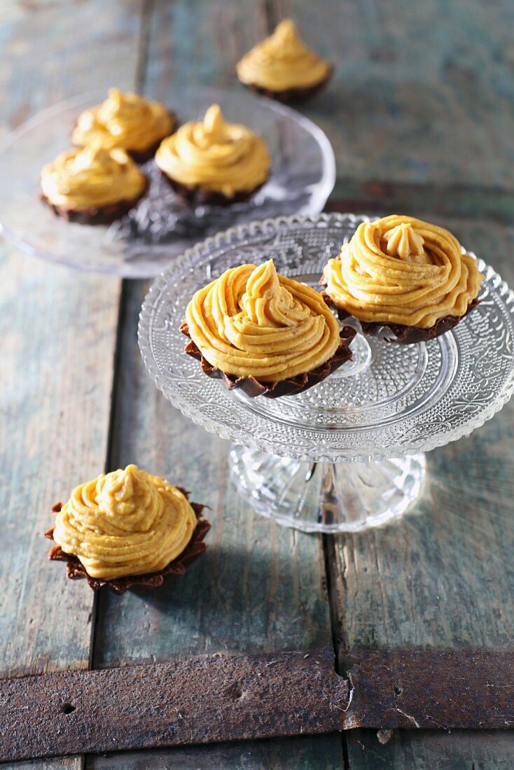 Pumpkin and chocolate cupcakes with chilli