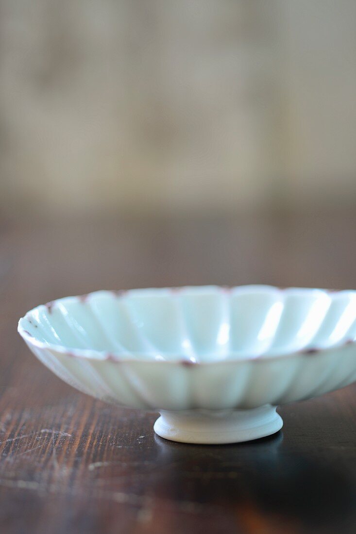 A white porcelain bowl