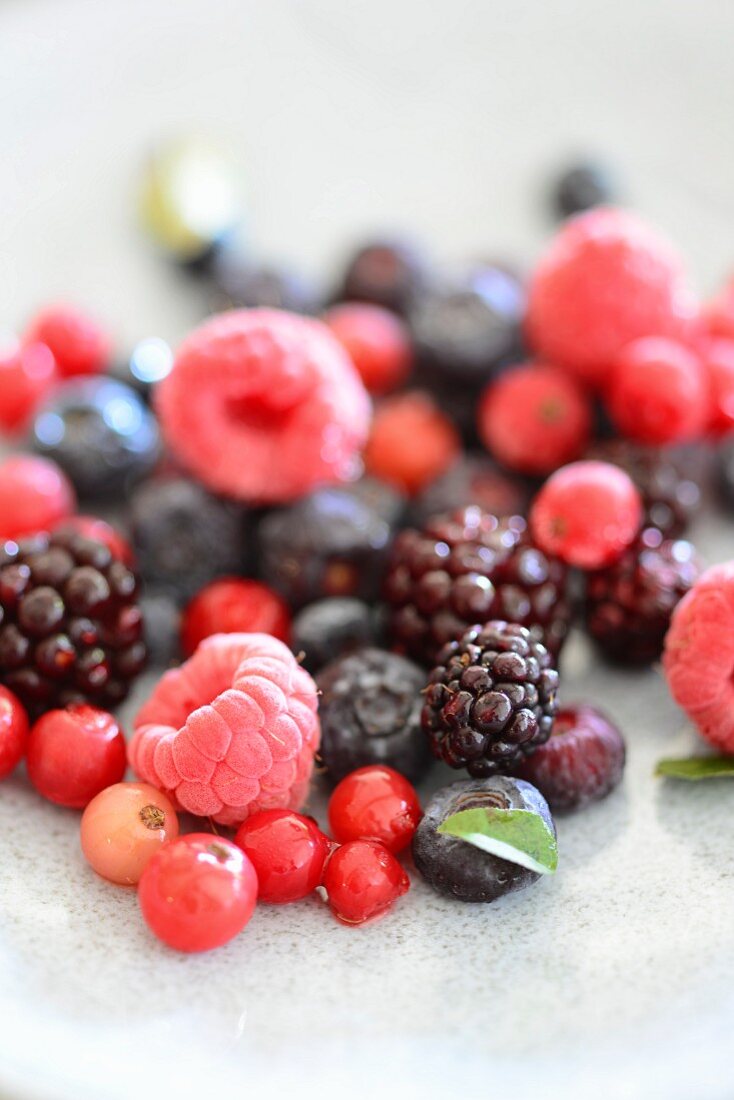Various types of fresh berries