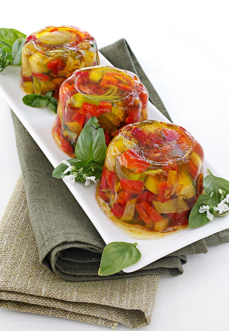 Vegetable aspic