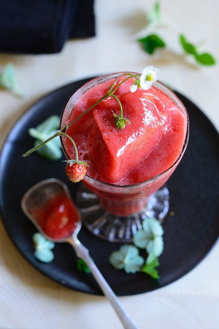 Strawberry and banana ice cream