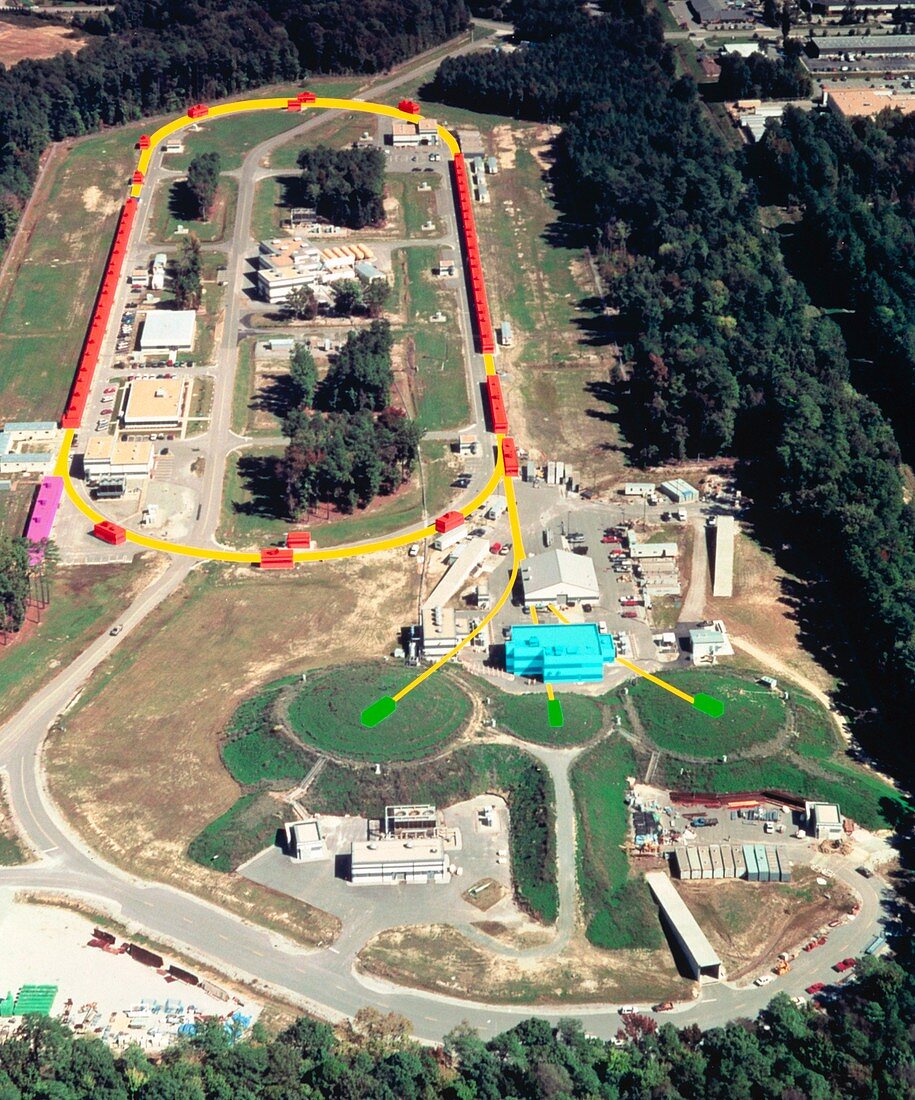 Aerial view of the Jefferson Lab site