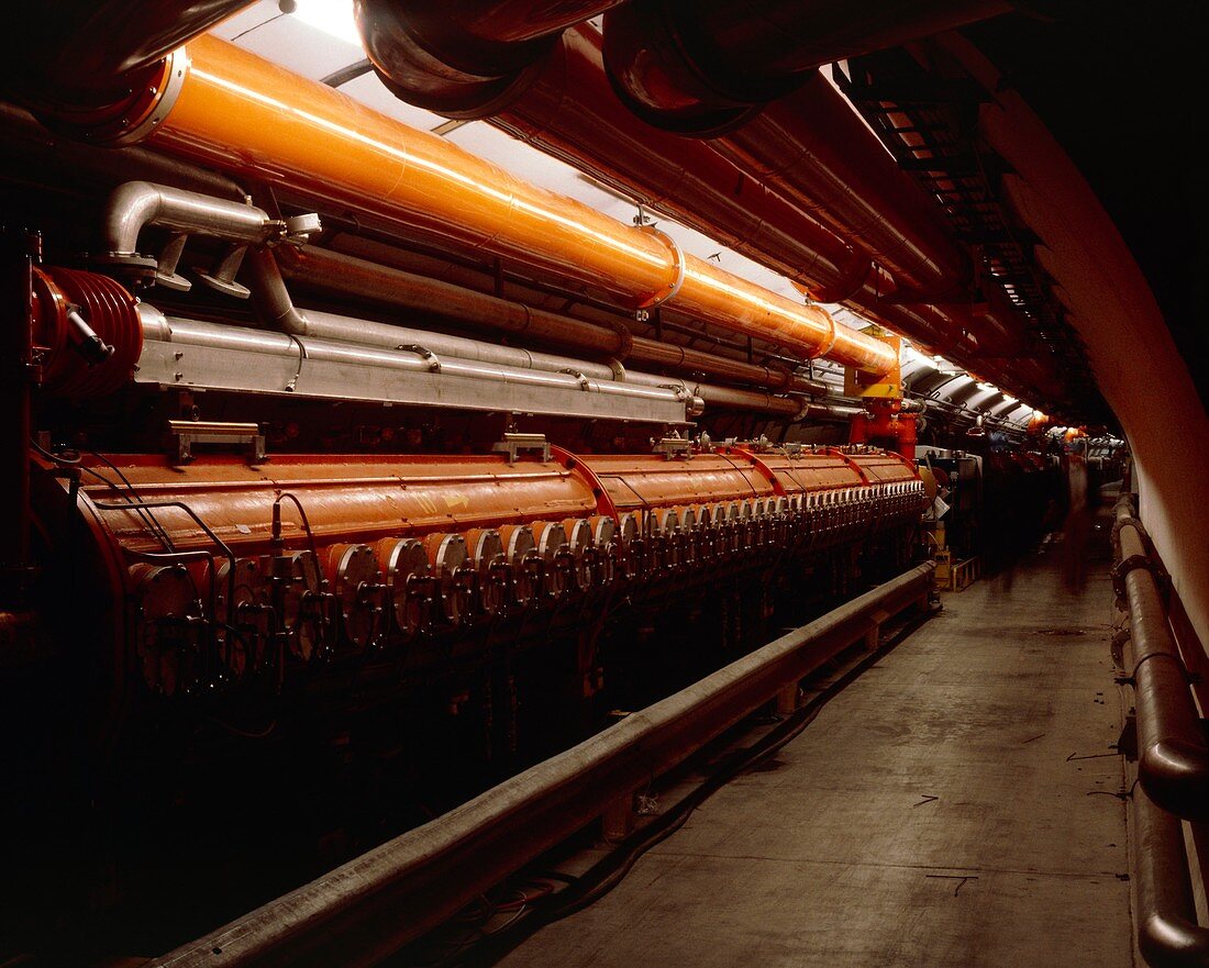 The tunnel of SPS accelerator at CERN