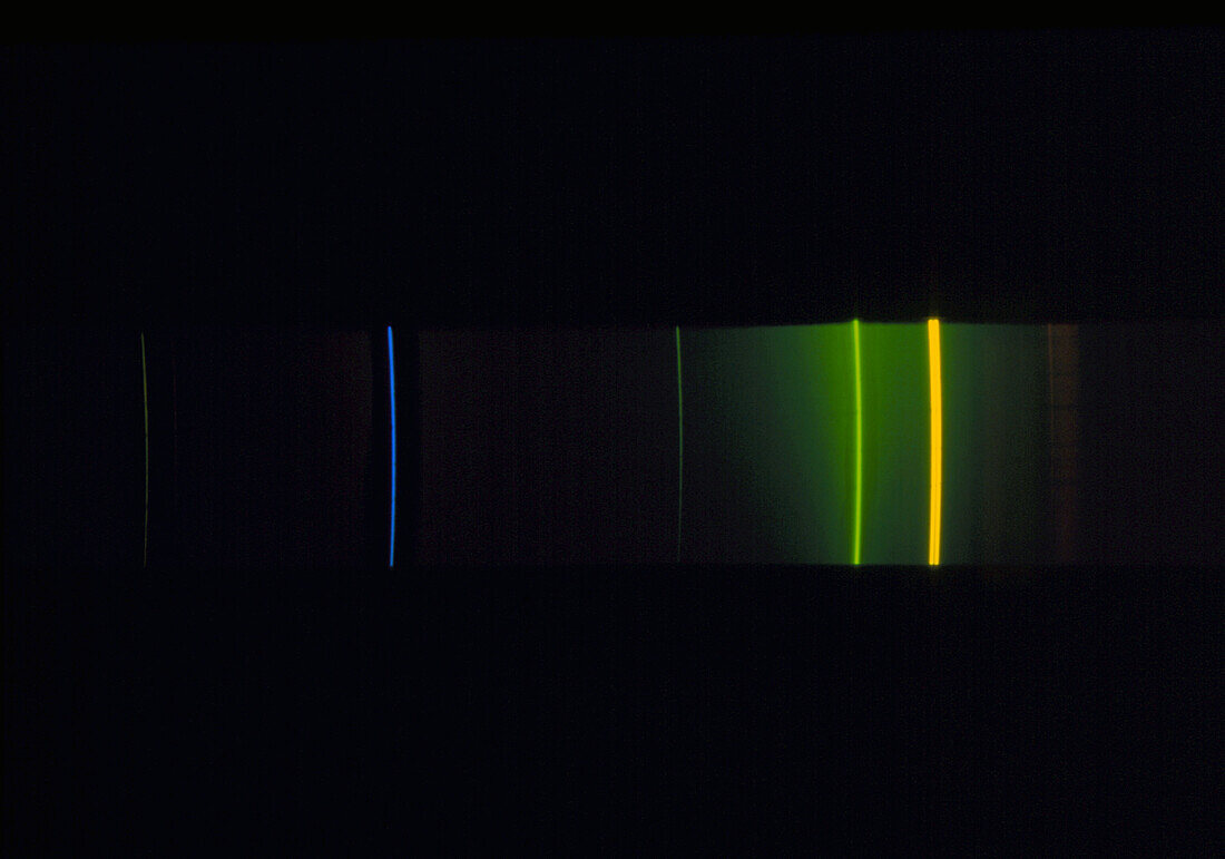 Emission spectrum of mercury