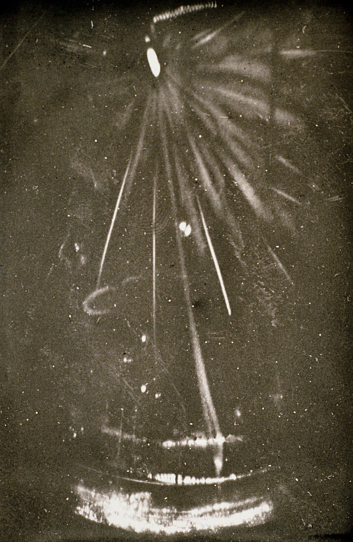 One of the first cloud chamber photos