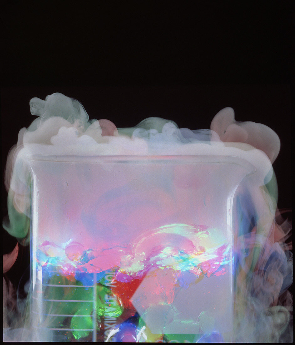 Sublimation (vaporisation) of dry ice