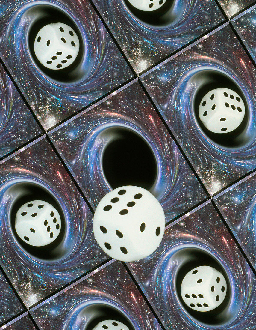 Art of dice,black holes and chance