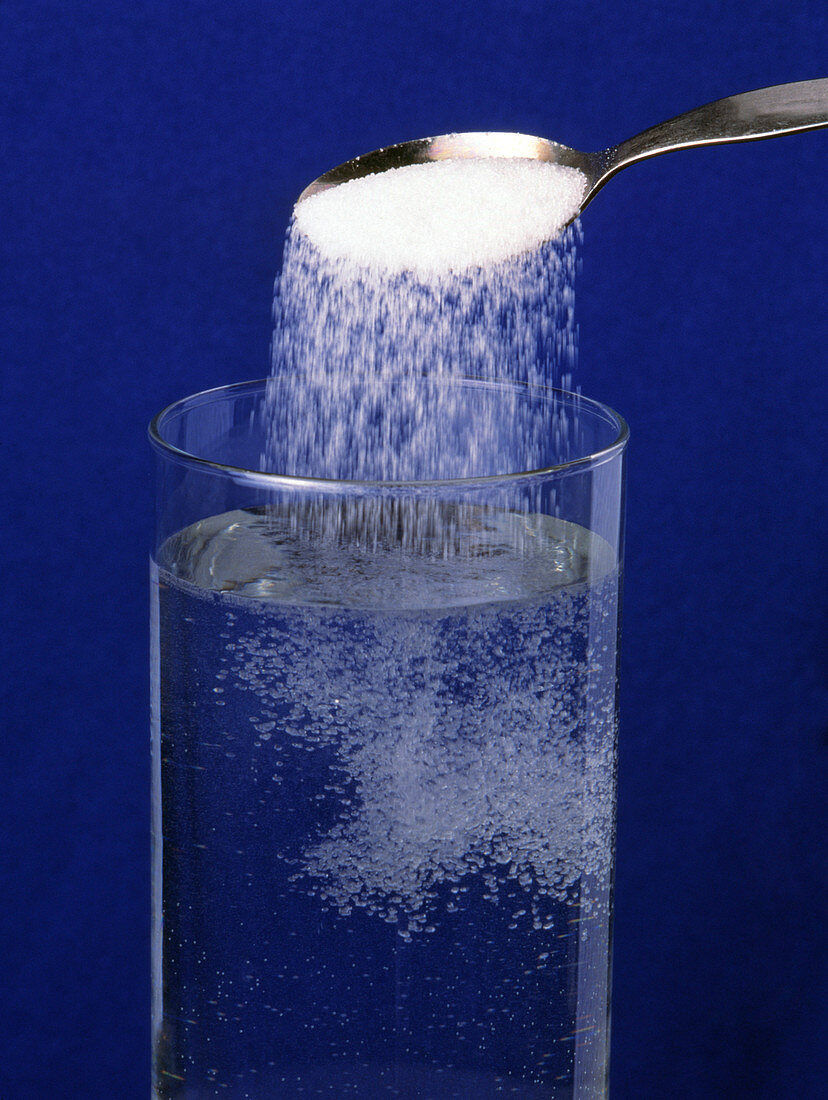 Dissolution of sugar in water