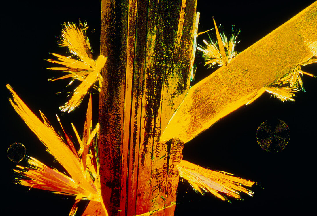 Potassium ferricyanide crystals