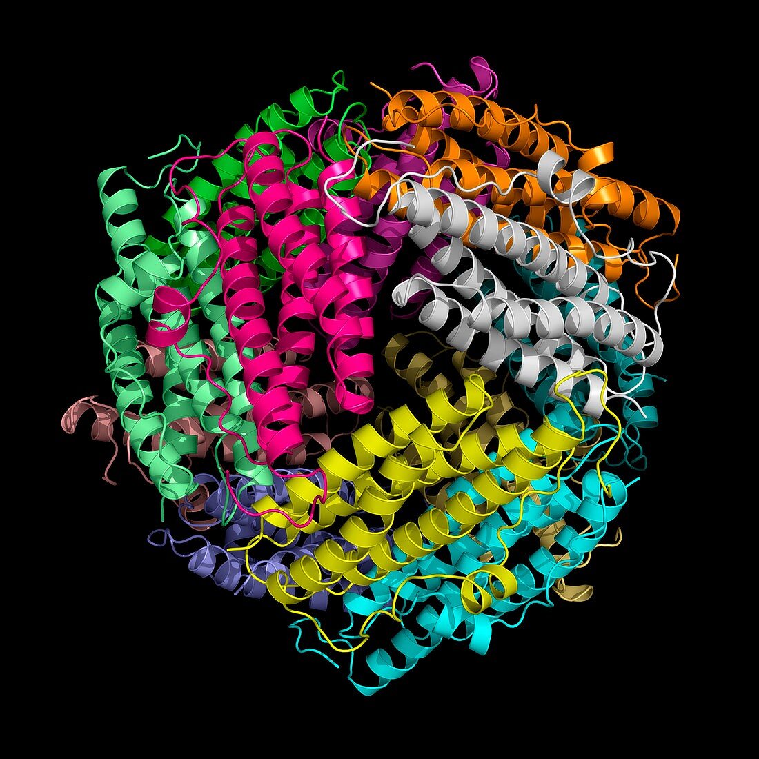 Iron containing protein,molecular model