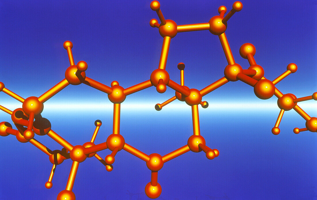 Molecular model of the hormone cortisol