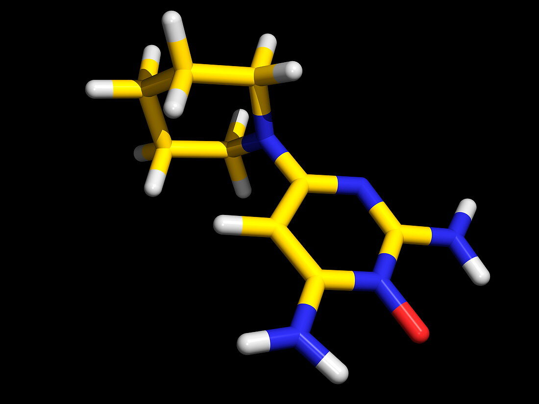 Minoxidil molecule,hair growth drug