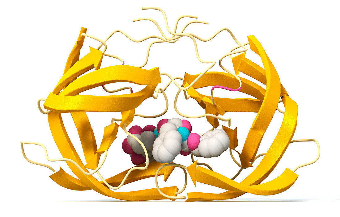 HIV protease inhibitor drug molecule