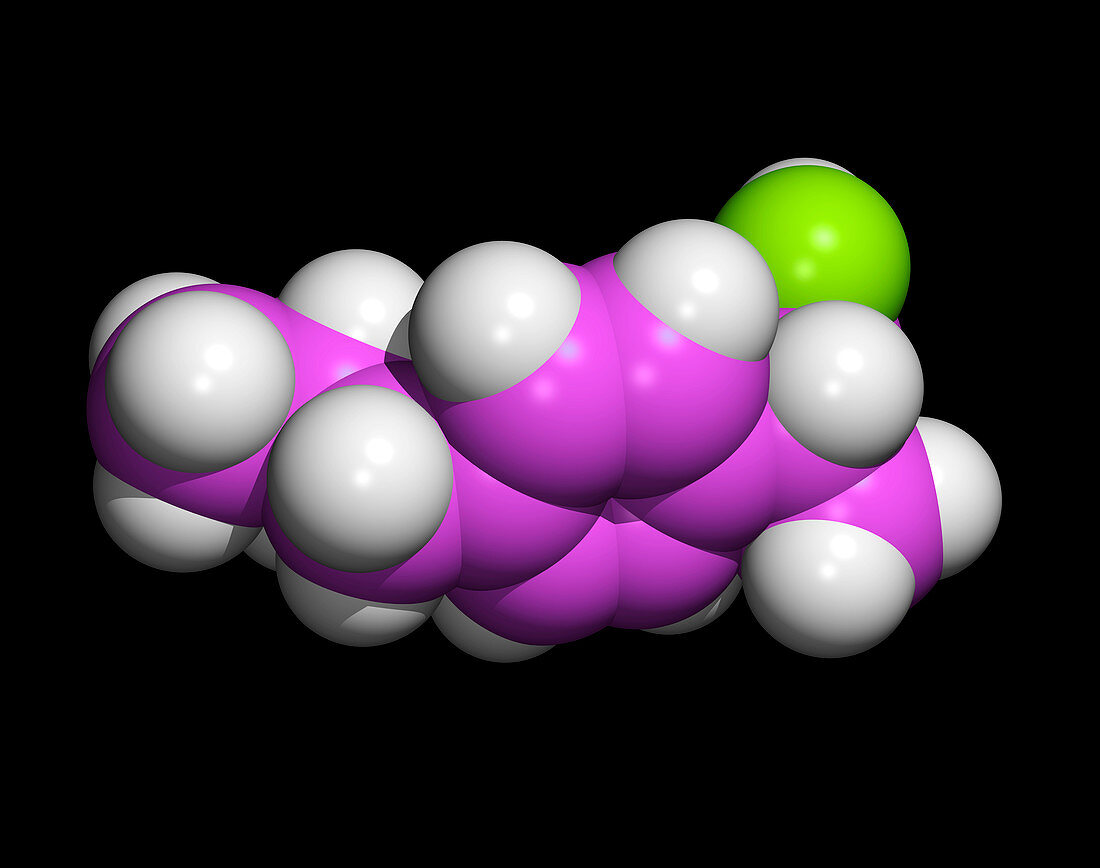 Ibuprofen molecule,painkilling drug