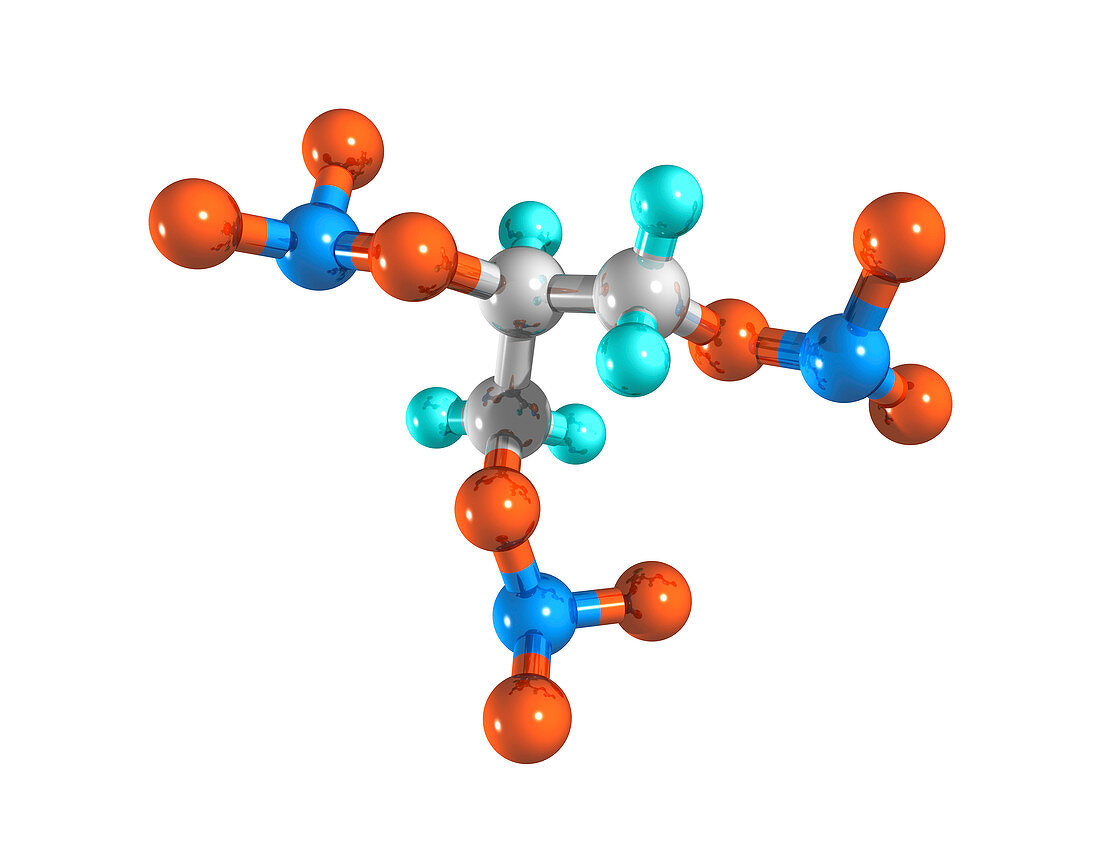 Nitroglycerin drug molecule