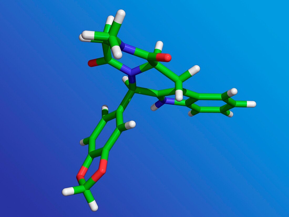 Tadalafil impotence drug molecule